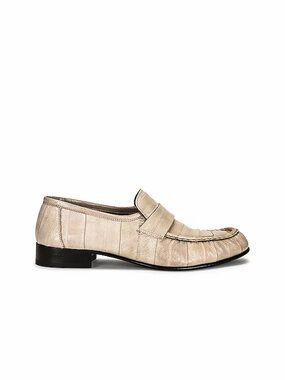 Beige Mens eel loafer  -
